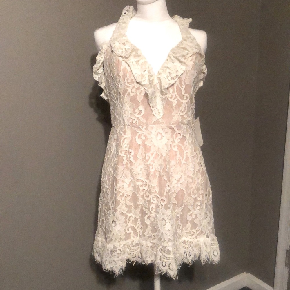 NWT - elegant dress - can wear off shoulder or halter style.  Size Medium
